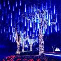 Solar Power Meteor Shower Led Fairy String Lights Street Garlands Party Decorations for Outdoor Holiday Wedding Birthday. 