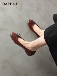 Daphne | Red Ballet Style Mary Jane Flat Wedding Shoes