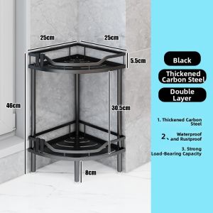 QIMAHUANGZI | Bathroom Corner Storage Rack 3-leg Multi-level