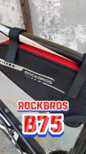 ROCKBROS B75 Tas Frame Sepeda Triangle Bicycle Bag Reflective Bike Tube Bag 1.2L Outdoor Sport MTB
