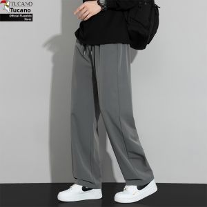 TUCANO | Black Icy Silk Loose Matching Sporty Trousers