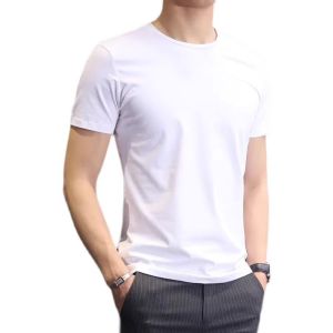Oxford Fabric Mens Slim Fit Casual Long Sleeve Shirt Pure Color Breathable Empty Shelf Youth Popular White Shirt