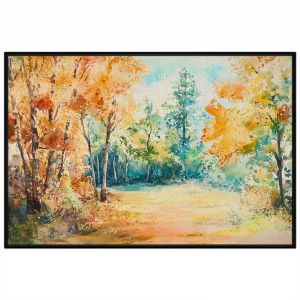 Tranh màu nước phong cảnh khu rừng mùa thu. Tranh treo tường dán tường sơn dầu canvasCGI-1764