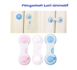 Pengunci Laci Pengaman Lemari Pengait Kulkas Penahan Pintu Safety Drawer Lock Band Baby Bayi