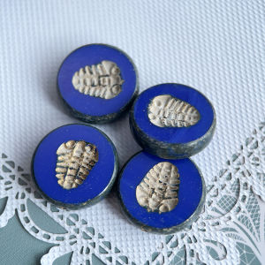 Czech Glass Beads Trilobite Large round Beads round Tag Straight Hole 1 DIY Handmade Jewelry Materials Loose Beads Accessories