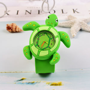 Trendy Childrens Watch Sea Turtle Toy for Boys And Girls Kindergarten Gift Cute Jelly Element Quartz Movement Plastic Mirror