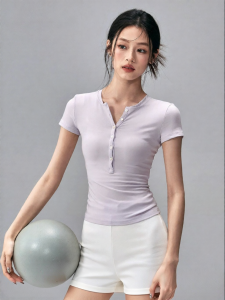 FITNESSGIRL | Short Sleeve High-Elastic Fit Sports Top
