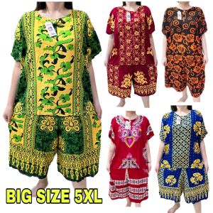 BAJU BATIK JUMBA 5XL 1SET SHIRT & PANT WITH GOOD QUALITY.