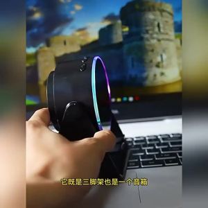 Portable Induction Stand Speaker Bluetooth 5.3 Speaker Anti-Slip Foldable Phone Holder For Video