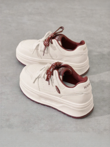 Josiny | Thick Sole Womens White Shoes for Daily Wear