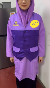 Vest Pembimbing Rakan Sebaya (PRS) Sekolah Rendah / Menengah Siap Sulam Vests Purple