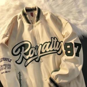 American Retro Baseball Uniform Male and Female Students Spring and Autumn Loose Long-sleeved Jacket