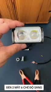 Thiết bị đèn LED hai mắt tích hợp ánh sáng đa màu 6 chế độ