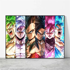 Bandai | Japan Anime Dragon Ball Goku Modern Canvas Oil Painting Paint by Numbers for Living Room Bedroom Home Decor No Frame