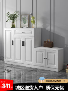 Nordic Style Entrance Hallway Shoe Cabinet Modern Minimalist Economic Type Living Room Double Door Assembly Required Furniture
