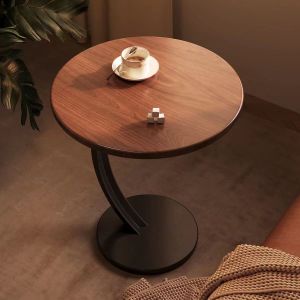 Meja Kopi Bedside Table Home Sofa Side Desk Nordic Style Small Luxury Living Room Round Coffee Table Personalized Metal Bracket Tea Table 咖啡桌 茶几