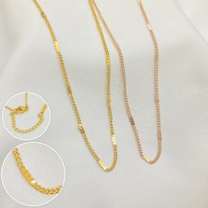 Kalung Titanium Polos Model Rantai Korean Style Bahan Titanium Anti Karat