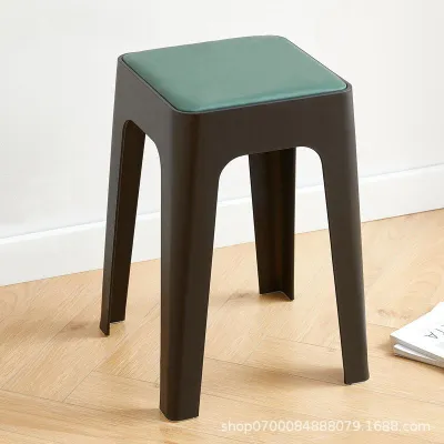 TENGYAGAO | Soft-padded Plastic Stool Stackable Thickened kitchen/living room