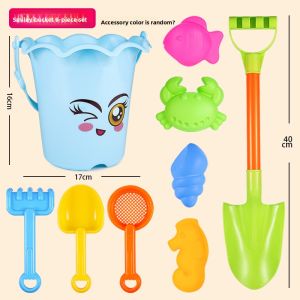 JIFANPAUL | Beach Toy Set with Sand Timer Large Shovel and Bucket for Kids