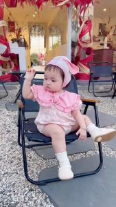 (3-12kg) Body Cổ Bèo Hồng NHÍM XÙ KIDS Cho Bé Gái Sơ Sinh Đầy Tháng Thôi Nôi Sinh Nhật B142