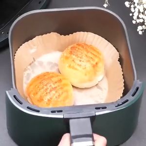 ปลีก/ส่ง กระดาษรองหม้อทอด 50 ชิ้น กระดาษรองหม้อทอดไร้น้ํามัน ทรงกลม กันน้ํามัน กันน้ํา แบบใช้แล้วทิ้ง