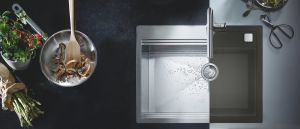 GROHE K700 60-C56 Composite Sink (2 Colours) with Waste | Top Mount | GROHE Whisper | 31651AP0 / 31651AT0