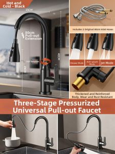 JIAYUN | Pull-Down Extendable Washbasin Dedicated Faucet Cold and Hot Water Combination Splash Proof