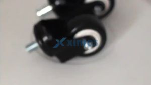 Xximos 360 Degree Thread Trolley Wheels Office Chair Wheels 1.5-2 Inch Black Caster Wheels For Office Chairs Cart Caster Wheel(S)