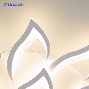 DunDun LED โคมไฟที่ดอกไม้ 45W-162W โคมไฟเพดาน LED สร้างสรรค์ 4 ผู้ร่วม บรรทัดประสบการณ์ พร้อม 120V สมาร์ท แบบ Nema 14-1 ประกอบด้วย เพื่อใช้กับห้องนอน ห้องนั่งและเครื่องที่ต้องการ