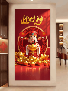 Tranh Trang Trí Tường Chống Thấm Nước Hình Thần Tài Tự Dính Đơn Giản Hiện Đại Trang Trí Nhà Cửa Phong Cách Tươi Mới Trang Trí Nhà Cửa