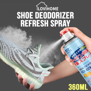 SG Shoe Deodorizer & Freshener Spray 360ml - Silver Ion Ag+ Foot Odour Remover & Disinfectant - Japan - Odor Smell Removal Air Purifier Socks Sneaker Cleaner Dehumidifier Dryer Ball