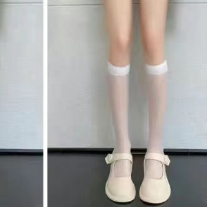 Loose Grey Woolen Sock Covers Mid-Calf Autumn Winter Style Harajuku Retro JK Korean Version INS Home Comfort Women Socks