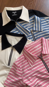 Áo Thun Polo Nữ Cổ Khoá Kéo TOLI - Form Vừa Dáng Vải Cotton 4 Chiều Mềm Mịn Thoáng Mát