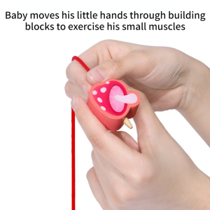 Montessori Educational Toys for Kids Wooden 42 Large Particle Beaded Puzzle Toy Training Concentration Early Education