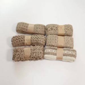 2 Meter Natural Jute Ribbon Burlap Braided Tape Gift Webbing Rope for DIY Bouquet Packing Wedding Party Home Decoration Supplies
