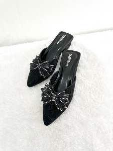 sendal wanita flat Dearva Lusica 05 bahan glitter premium