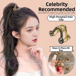 High Ponytail Fixing Hair Clip Water Drilled Shark Design