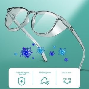 Teybren Clear Safety Goggles Eye Protection Anti Fog Protective Goggles Anti Dust Lab Goggles Workplace Outdoor Riding Goggles