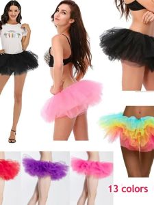 Váy Lưới Nhiều Lớp Siêu Ngắn Váy Xếp Ly Phong Cách Đường Phố Cạp Cao Mùa Hè 2024 Váy Ngắn Màu Trơn Chất Liệu Khác