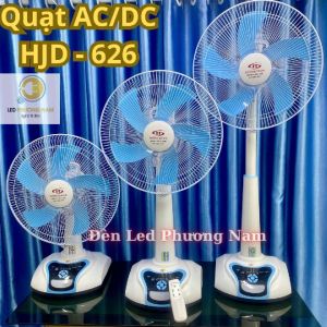 [FL 626] Quạt sạc tích điện để bàn AC&DC Honjianda 1-2 pin - có đèn LED & USB Bảo hành 12 tháng