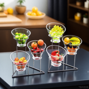 กล่องโชว์อาหารจานเล็ก ชามเกลือ ชามใส่เครื่องปรุง ชั้นวางเครื่องปรุงสำหรับต้มยำ ก๊อกสีบริสุทธิ์ สไตล์จีน วัสดุพลาสติก ใช้ได้ทุกที่