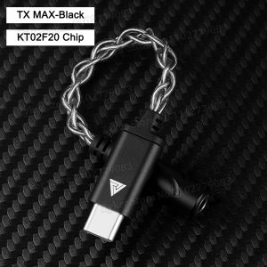 QKZ TC MAX HiFi USB DAC Type C to 3.5mm Headphone Amplify KT02F20 Chip Audio Decoder Phone Adapter USB C Digital DAC For Android