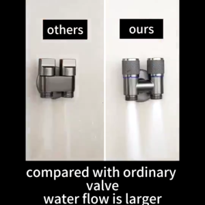 Toolshub 1/2 Inch Stainless Steel 2 Way Angle Valve Dual Control Brass Core for Water Pipe with Nylon Cloth