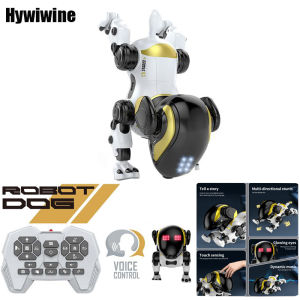 Emo Remote Control Robot Dog RC Robot Voice Intelligent Walking Dancing Interactive Pet Puppy Play Cute Children Toys for Kids