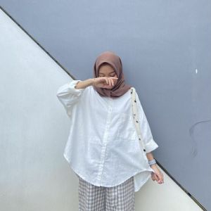 KEMEJA OVERSAIZE OLIVIA LINEN RAMI