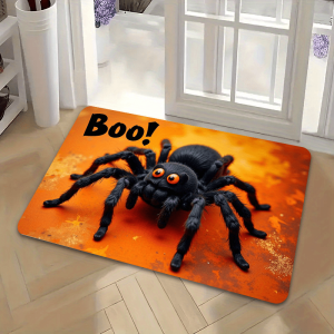VIKAMA 2D Halloween Nhện Thảm Chùi Chân Thực Tế Thảm Polyester Thảm Cho Nhà Bếp Phòng Khách Phòng Ngủ Phòng Tắm Trang Trí Nhà
