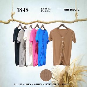 Elizabethgrosir1 V-Neck Top Slit Grosir 37 rib besar stretch lembut adem EN 1848