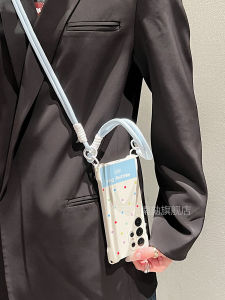 Samsung S25 Ultra Edge Case Female Version Cute Hanging Rope Four Corner Hole Protection Soft Shell Lovely Design Lightweight