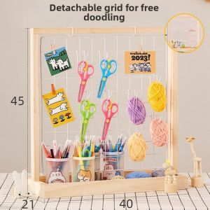 DIHUANTUO | Movable Wooden Childrens Coat Rack For Kindergarten DIY