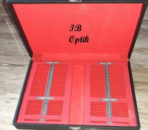 box / koper untuk tempat trial lens bahan kayu dan buludru